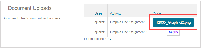 An uploaded document named "12035_Graph-Q2.png" is clickable in the document uploads search results.
